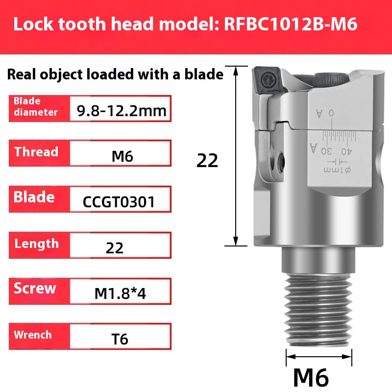 2073-RFBC small diameter coarse boring head locking tungsten carbide alloy seismic boring bar adjustable rough boring head deep hole 10-45 Shandong Denso Pricision Tools Co.,Ltd.